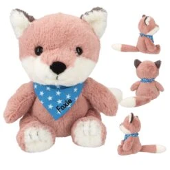 Depesche 12450 SNUKIS Fuchs Foxie Altrosa Mit Halstuch 18cm Plüsch Kuscheltier