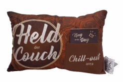 Hergo Geschenk-Kissen Mit Tasche 30x20cm - 1922 Held Der Couch