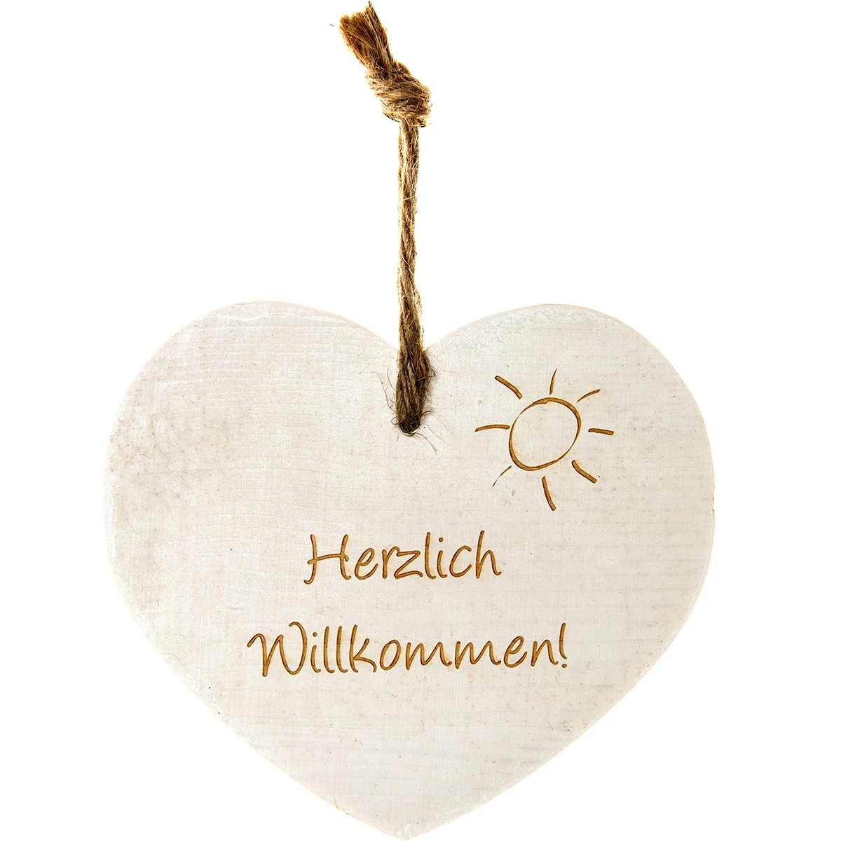 Vintage-Herz Aus Holz "Herzlich Willkommen" 21018 3 Vintage-Herz Aus Holz "Herzlich Willkommen" 21018