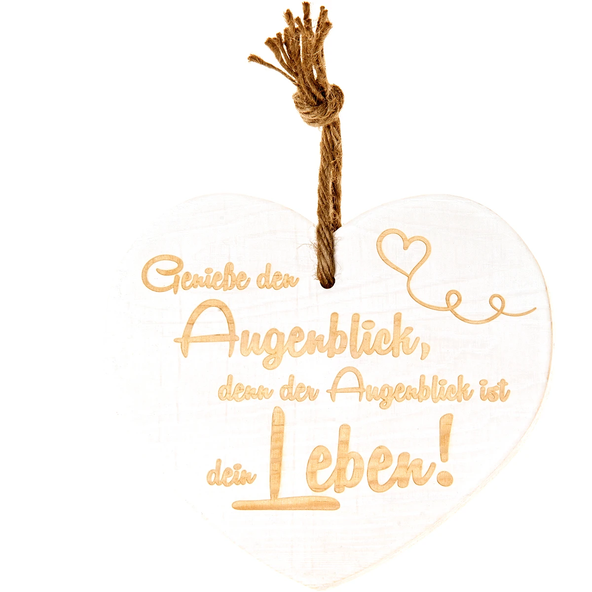 Vintage-Herz Aus Holz "Genieße Den Augenblick, Denn..." 21070 3 Vintage-Herz Aus Holz "Genieße Den Augenblick, Denn..." 21070