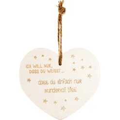 Vintage-Herz Aus Holz "...dass Du Einfach Nur Wundervoll Bist" 21103