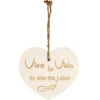 Kleines Vintage-Herz Aus Holz "Viva La Vida - Es Lebe Das Leben" 24005 -Spielzeug Verkauf 24005
