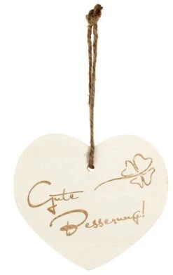 Kleines Vintage-Herz Aus Holz "Gute Besserung" 24010