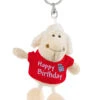 Nici 32322 Schlüsselanhänger Schaf Weiß T-Shirt Rot "Happy Birthday" Ca 10cm -Spielzeug Verkauf 32322 01 HA Frei