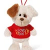 Nici 40183 Hund Mit T-Shirt "Love You" Anhänger Mit Loop 15cm Plüsch Love -Spielzeug Verkauf 40183 1437x2048