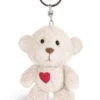 Nici 42600 Schlüsselanhänger Love-Bär Weiß Mit Herz Ca 10cm Plüsch Liebe -Spielzeug Verkauf 42600 01 HA Frei me