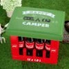 Gilde Bierkasten Sitzkissen "Happy Camper" Ca. 44x34cm Sitzpolster Grün 42979 -Spielzeug Verkauf 42979 4 5