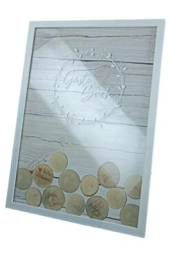 Gilde 44068 Gästebuch Rechteckig Naturfarben Mit 55 Holzscheiben Zum Beschriften -Spielzeug Verkauf 44068 1 9 10