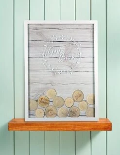 Gilde 44068 Gästebuch Rechteckig Naturfarben Mit 55 Holzscheiben Zum Beschriften -Spielzeug Verkauf 44068 4 10