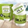Gilde 44173 Stapeltasse 2teilig "Camper" Weiß Grün Schwarz Porzellan Geschenkset -Spielzeug Verkauf 44173 3 5