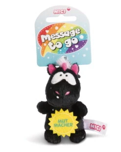 Nici 44980 Message To Go Loop 8cm Einhorn Carbon Flash - MUTMACHER