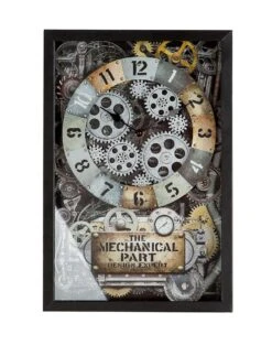 Gilde 46426 Steampunk Metall Glas Wanduhr Ca. 40cm Dekoration