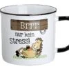 Gilde 46997 Keramik Tasse Pferd "Brrr Nur Kein Stress!" Emaille-Design Ca. 390ml