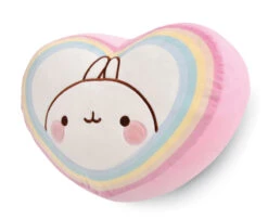 Nici 48228 Kissen Herzförmig Molang Regenbogenherz 40x30cm Stretch-Plüsch Kawaii -Spielzeug Verkauf 48228 03 ZA Frei