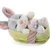 Nici 48706 Sleeping Pets Bunnies Hase Grau 12cm Schlafend Im Körbchen Grün -Spielzeug Verkauf 48706 01 HA Frei 2048x1476