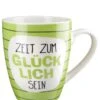 Gilde 50762 Porzellan Tasse "Zeit Zum Glücklich Sein" Ca. 360ml Grün -Spielzeug Verkauf 50762 2