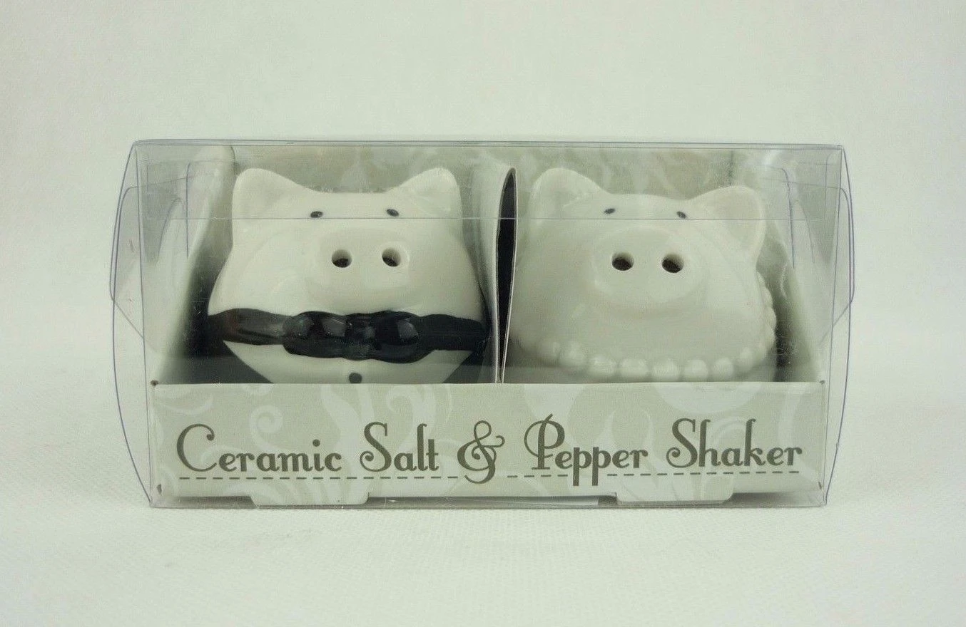 Salz- & Pfefferstreuer Brautpaar Schweine Aus Keramik Ca 6,5cm Hochzeitsgeschenk 4 Salz- & Pfefferstreuer Brautpaar Schweine Aus Keramik Ca 6,5cm Hochzeitsgeschenk – Bild 2