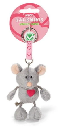 Nici 37388 Schlüsselanhänger Talisminis Maus Mit Herz "Sweet Love" Plüsch Ca 7cm