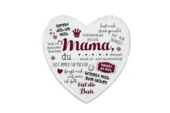 Gilde 68676 Metall Schild Weisheit "Mama" Ca. 25x25 Cm Herzform