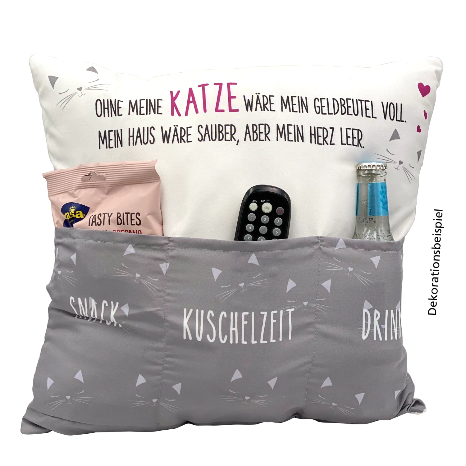 Hergo Sofahelden Kissen Mit Taschen 43x43cm - Katzenkissen 8768 4 Hergo Sofahelden Kissen Mit Taschen 43x43cm - Katzenkissen 8768 – Bild 2