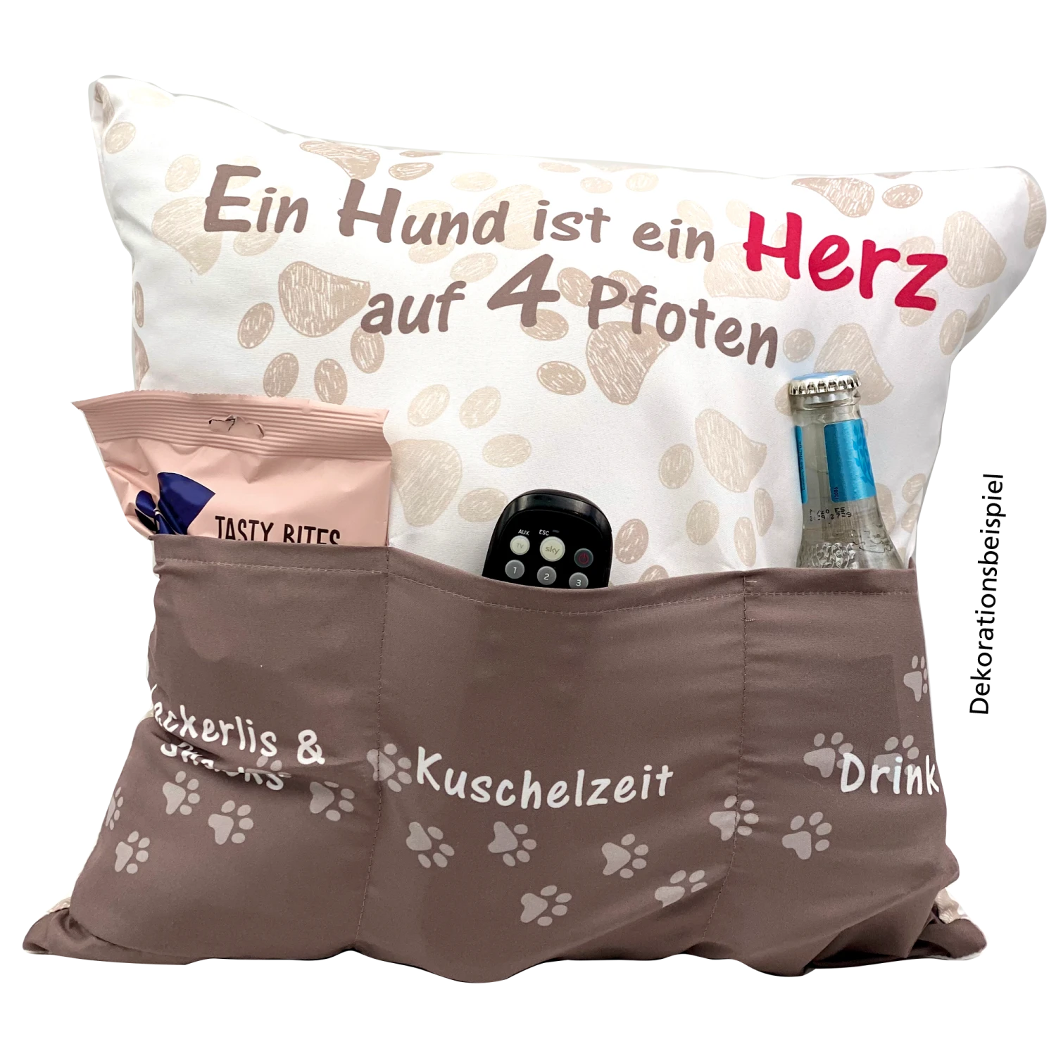 Hergo Sofahelden Kissen Mit Taschen 43x43cm - Hundekissen 8769 4 Hergo Sofahelden Kissen Mit Taschen 43x43cm - Hundekissen 8769 – Bild 2