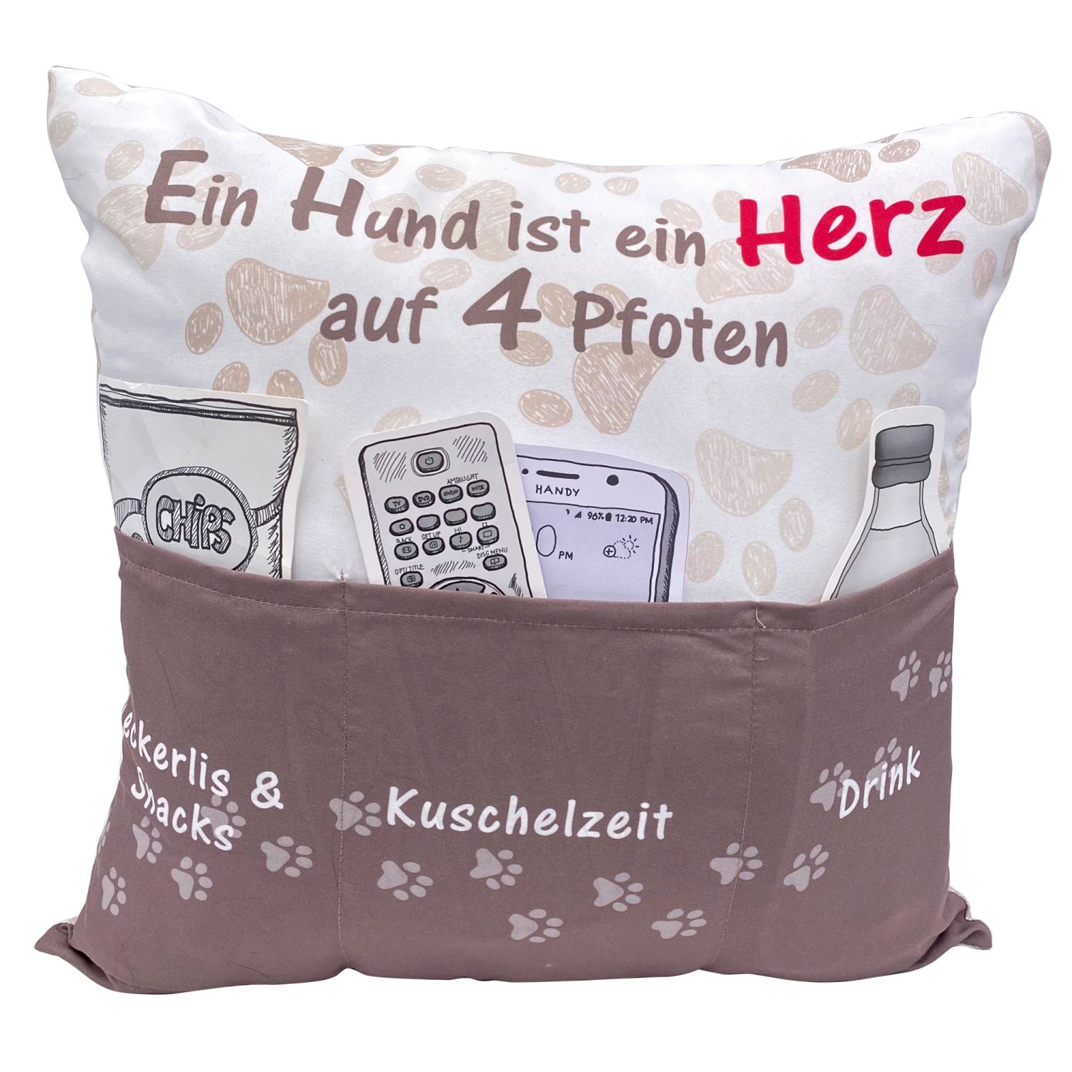 Hergo Sofahelden Kissen Mit Taschen 43x43cm - Hundekissen 8769 3 Hergo Sofahelden Kissen Mit Taschen 43x43cm - Hundekissen 8769