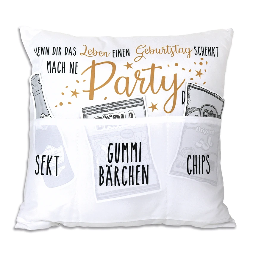 Hergo Sofahelden Kissen Mit Taschen 43x43cm - Partykissen 8810 3 Hergo Sofahelden Kissen Mit Taschen 43x43cm - Partykissen 8810