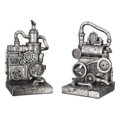 Gilde 89299 Steampunk Buchstütze Maschine 2er-Set Je 19cm Dekoration -Spielzeug Verkauf 89299 4 1