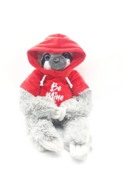 Faultier Sloth Mit Rotem Hoodie Be Mine Plüsch Kuscheltier Liebe 30cm