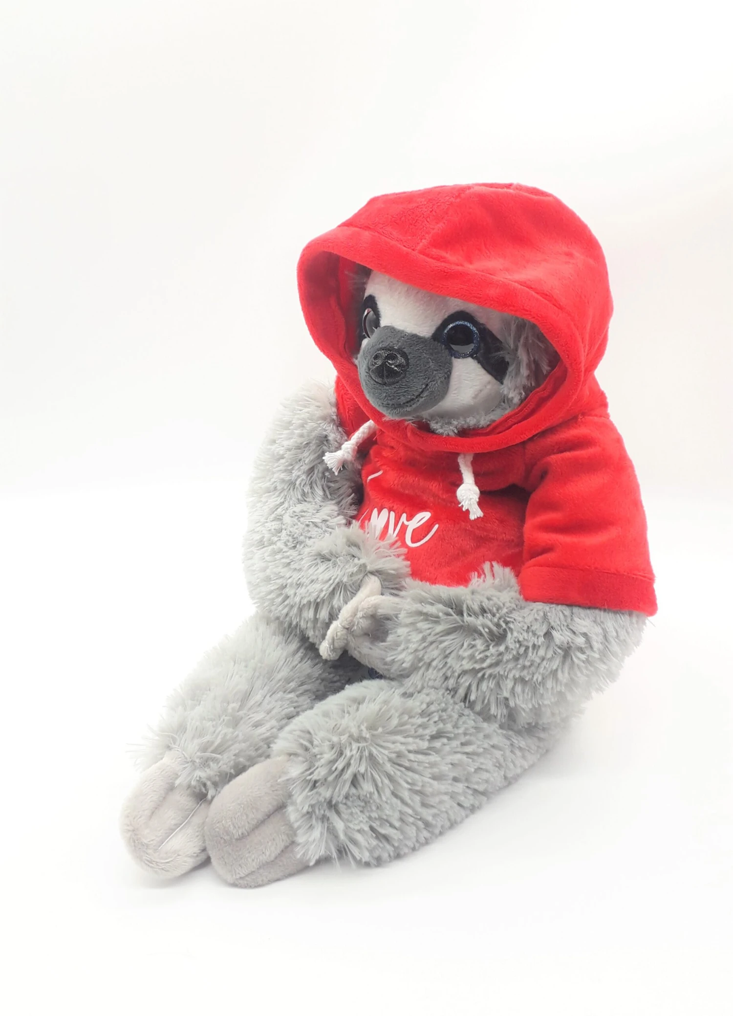 Faultier Sloth Mit Rotem Hoodie Love Plüsch Kuscheltier Liebe 30cm 4 Faultier Sloth Mit Rotem Hoodie Love Plüsch Kuscheltier Liebe 30cm – Bild 2