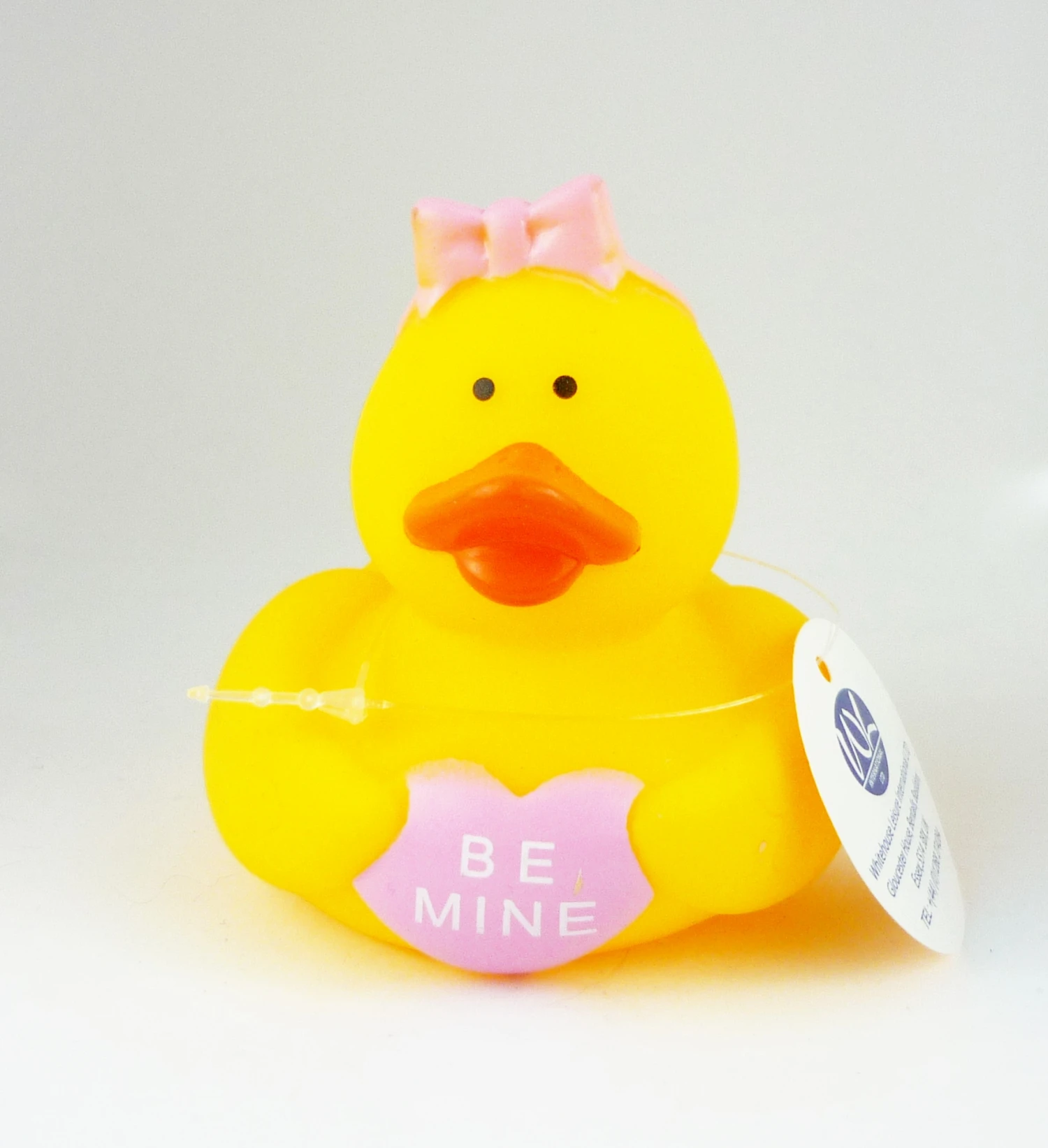 Gummiente Badeente Mit Quietsche - Be Mine Mit Rosa Schleife 3 Gummiente Badeente Mit Quietsche - Be Mine Mit Rosa Schleife