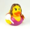 Gummiente Badeente Mit Quietsche - Dame Mit Spiegel Und Lila Kleid -Spielzeug Verkauf Gummiente Badeente mit Quietsche Dame mit Spiegel und lila Kleid