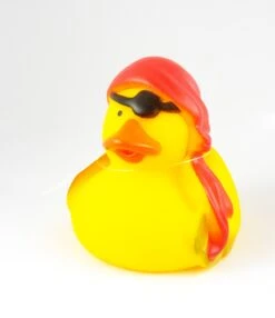 Gummiente Badeente Mit Quietsche - Pirat Mit Rotem Tuch