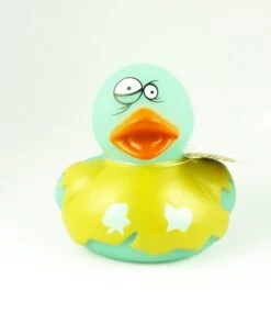 Gummiente Badeente Mit Quietsche - Zombie Türkis