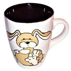 Nici 22036 Tasse Hase Puschel Beige Porzellan Spring Frühling Rabbit 11cm Ø8,5cm -Spielzeug Verkauf N22036 bearbeitet