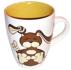 Nici 22037 Tasse Hase Puschel Braun Porzellan Spring Frühling Rabbit 11cm Ø8,5cm -Spielzeug Verkauf N22037 bearbeitet