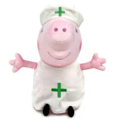 Play By Play Peppa Pig Nurse Krankenschwester Ca 20cm Plüsch Füllung 100% Recycelte Fasern